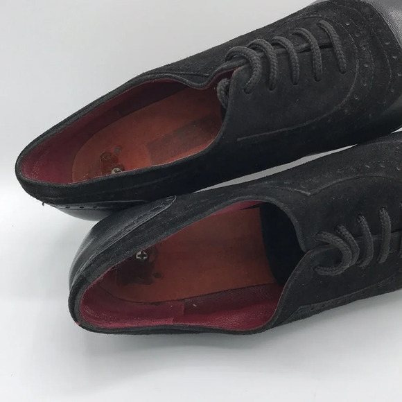 Oh! black square toe granny shoes, size 37 (6.5) - Picture 7 of 8